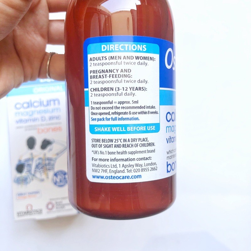 Canxi dạng nước Osteocare UK 200ml