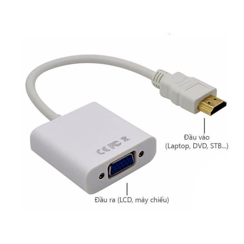 [Mã ELHACE giảm 4% đơn 300K] Hdmi To Vga, Cáp Chuyển Hdmi Sang Vga Cho Pc,Laptop, Máy Chiếu Cao Cấp Độ Dài 20Cm