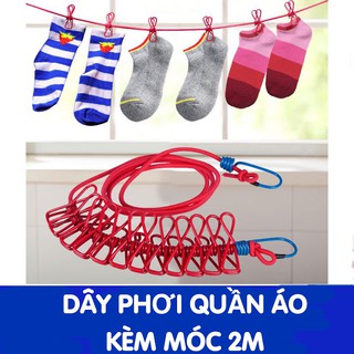 Dây phơi quần áo, kèm kẹp quần áo