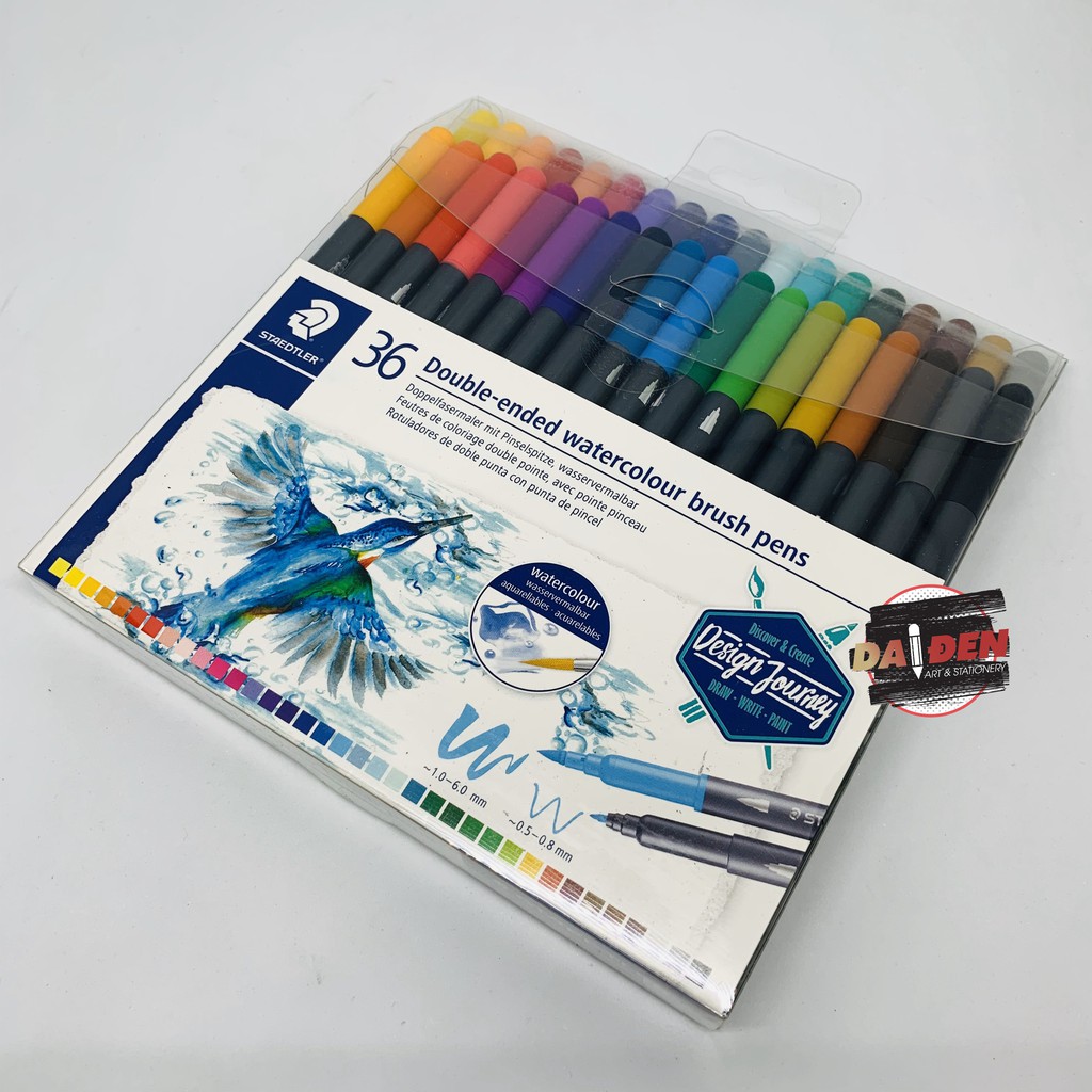 [DA ĐEN] Bút Cọ Gốc Nước Staedtler Brush Pens 18/36 màu