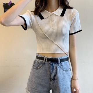 Áo kiểu gân cổ bẻ mềm mịn