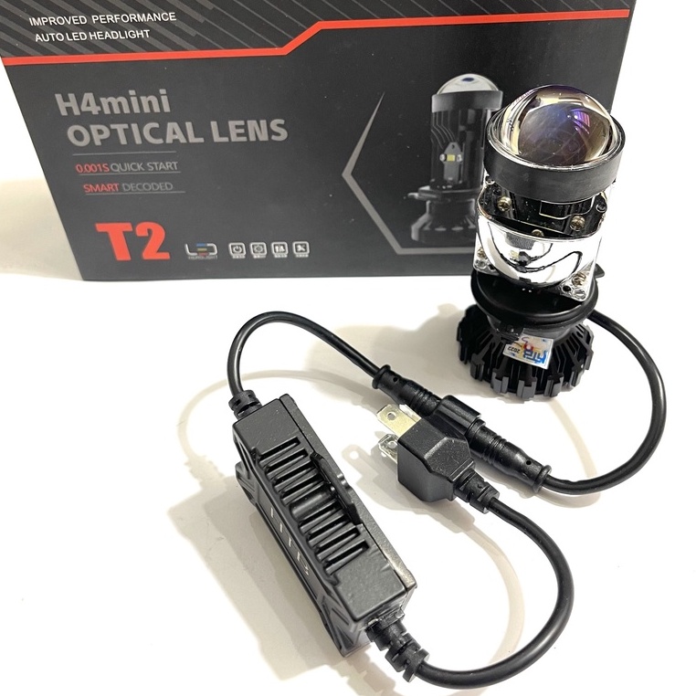 Bi Cầu led Mini T2  Kính Tím - Led Bi Cầu 2023, Chính Hãng, Kính Tím Gắn ô tô. xe máy