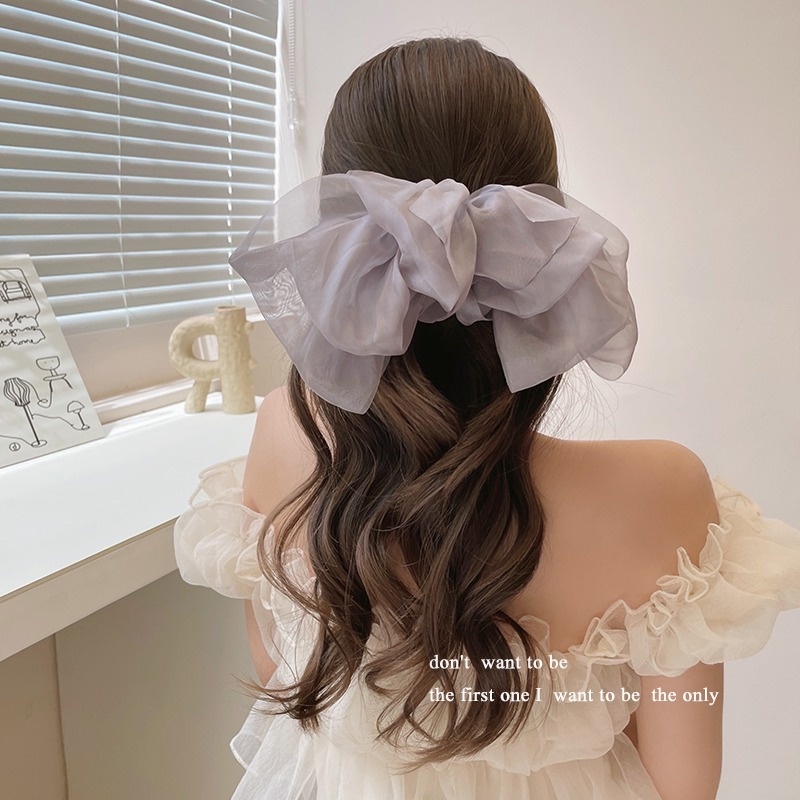 Kẹp Tóc Vải Voan Lưới Chiffon Thời Trang Hàn Quốc