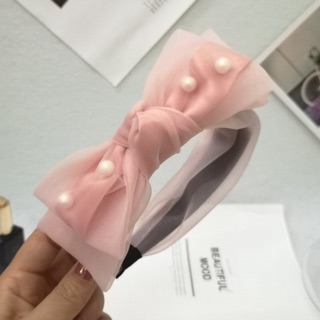 Bờm nơ voan đính ngọc