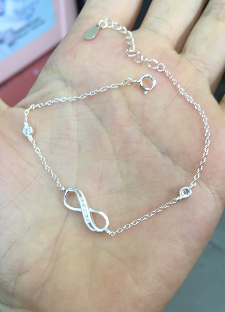 Lắc tay vô cực bạc chuẩn