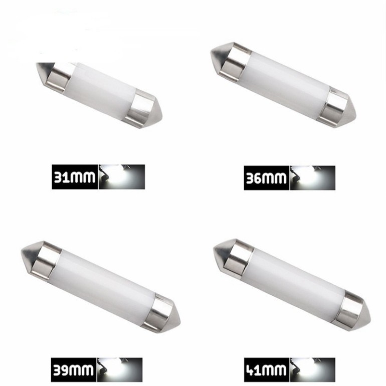 S13 FKC Bóng đèn LED chiếu biển số xe hơi , đèn trần ô tô 31MM / 36MM / 39mm / 41mm C5W chiếu biển số xe hơi 52 S13