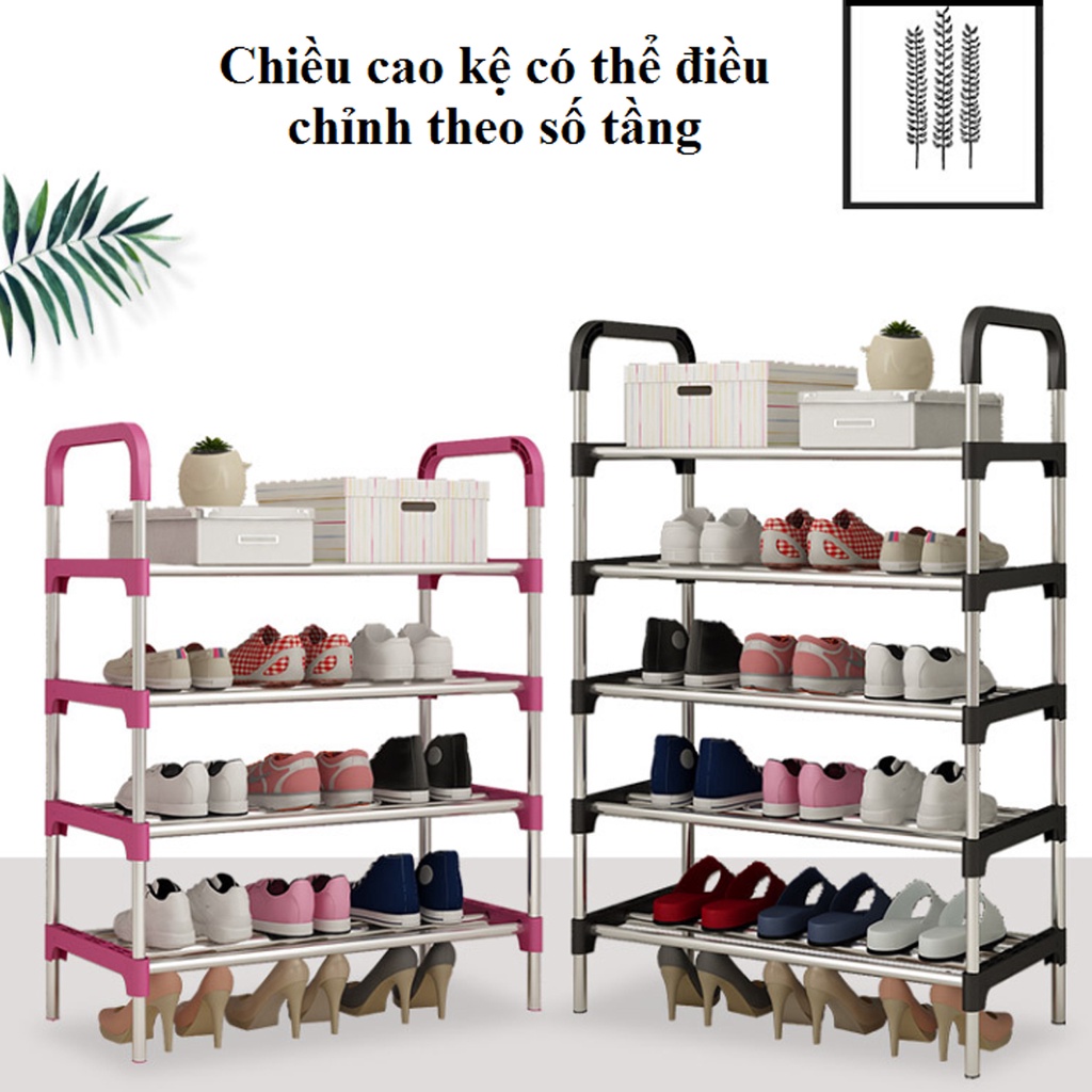Kệ Để Giày Dép Inox 5 Tầng Cỡ Lớn Vừa 3 Đôi – Chọn Màu - Hãng Amalife, Giá Để Giày Dép Inox 5 Tầng Cao Cấp