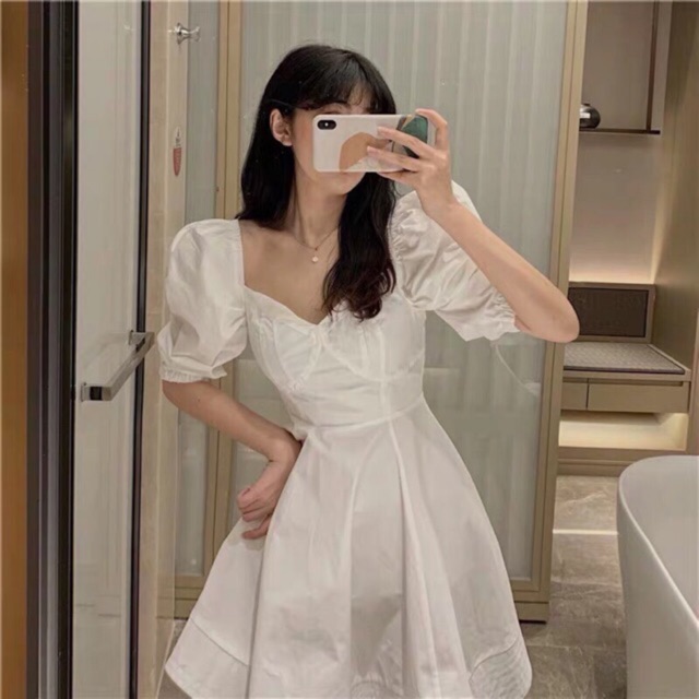 Đầm váy xoè tay lỡ 2 màu (kèm hình thật) | BigBuy360 - bigbuy360.vn