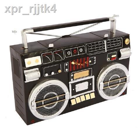 ✑ ☈ Retro hoài cổ kiểu cũ máy ghi âm bằng sắt đài phát thanh mô hình TV đồ trang trí quay phim và truyền đạo cụ