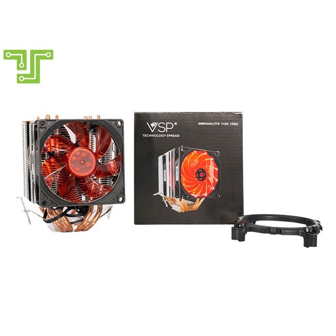 Tản Nhiệt CPU VSP CT-4U 9cm Led Đỏ (VSP T90)