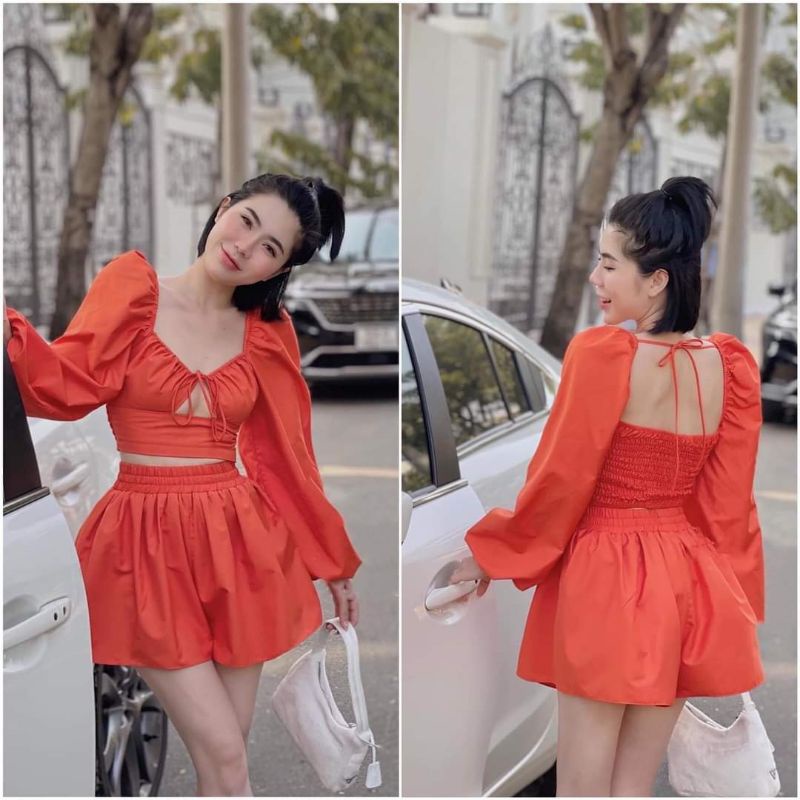 Sét tay phồng dài tay