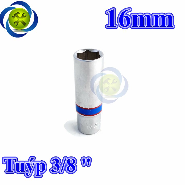 Tuýp 16mm 3/8 Kingotny 323516M loại dài 6 cạnh màu trắng