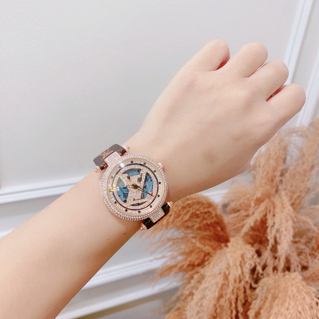 Đồng hồ LV  nữ dây da ko rỉ mặt xoay cao câp bền đẹp siêu hot, chống nước , bảo hành 12 tháng | BigBuy360 - bigbuy360.vn