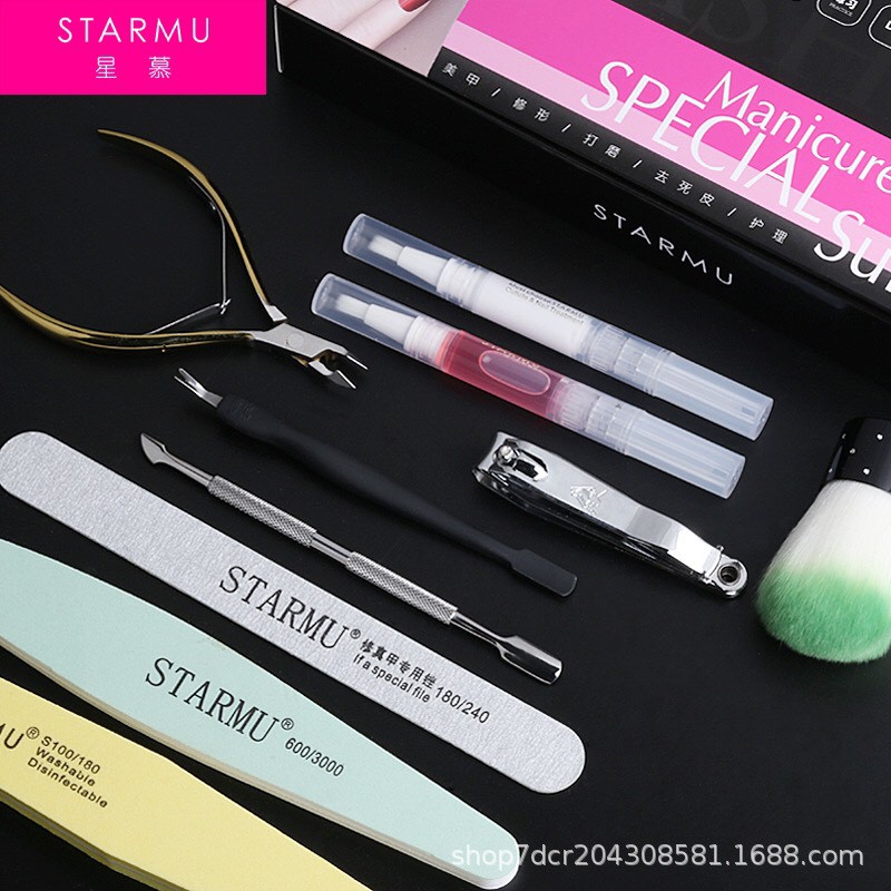 Set dụng cụ làm móng tay 13 món, bộ dụng cụ nail làm nail chuyên dụng