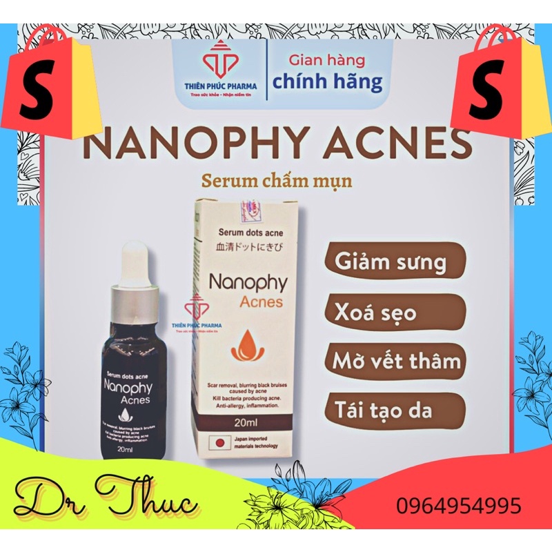 Serum Nanophy Acnes Chính Hãng- Ngừa Mụn, Giảm Thâm Sẹo, An Toàn