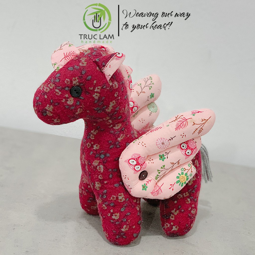Đồ Chơi Cho Bé Thú Nhồi Bông Hình Con Ngựa Pony Vải Hoa Bông Gòn Cao Cấp P1 – Trúc Lâm Handmade
