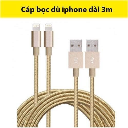 Cáp sạc bọc dù chống đứt dài 1m