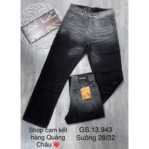 Quần Jeans Quần Bò Ống Rộng Ống Xuông Nam Nữ Tôn Dáng Không Phai Màu Giày Dặn Co Dãn Tốt