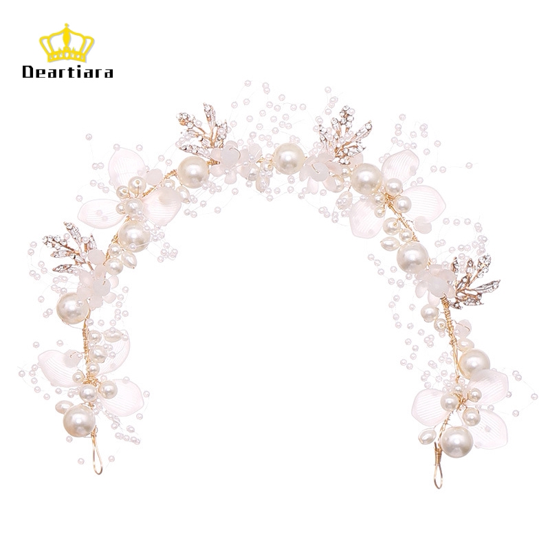 Băng đô cài tóc đính hạt pha lê xinh xắn cho nữ