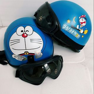 Nón bảo hiểm doremon kèm kính
