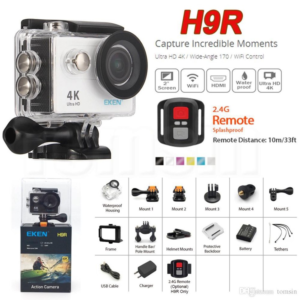 free ship CAMERA HÀNH TRÌNH EKEN H9R WIFI 4K CHÍNH HÃNG | BigBuy360 - bigbuy360.vn