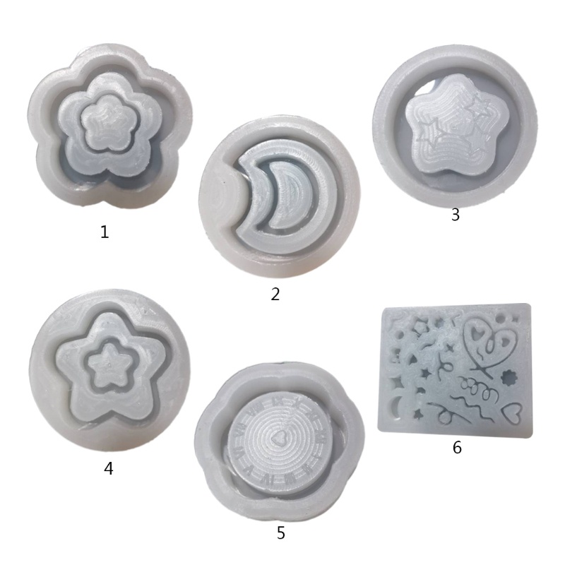 Khuôn silicone làm trang sức thiết kế DIY resin tạo kiểu bông hoa ngôi sao mặt trăng