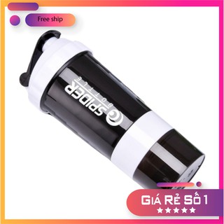 Bình nước thể thao shaker chạy bộ, tập gym, chơi thể thao 600ml
