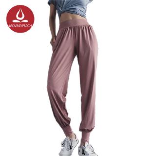 MOVING PEACH Quần jogger hoạ tiết hoa thiết kế thanh lịch cho phái nữ
