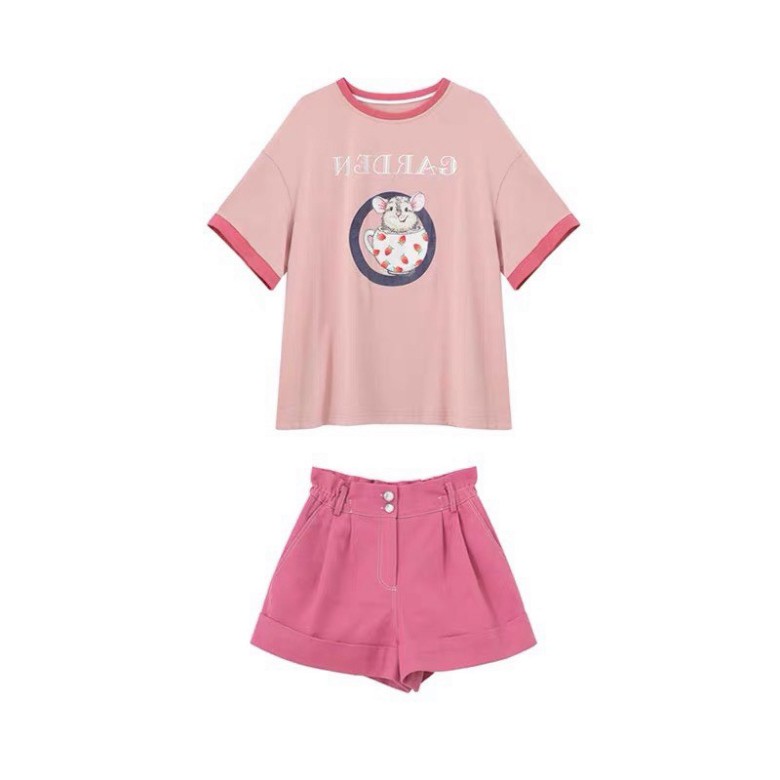 (Kho Sỉ Nam Đinh) SET ÁO CHUỘT PINK PINK HỒNG