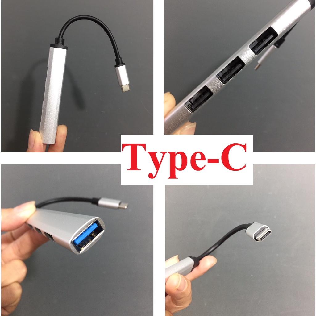 Hub / bộ chuyển cổng Type-C / USB 4 in 1 hoco HB26