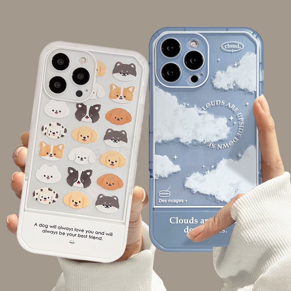 Ốp Điện Thoại Silicon Mềm Trong Suốt Có Giá Đỡ Hình Hoa Hoạt Hình Cho iPhone 13 12 11 Pro MAX X XR XS MAX 7 8 Plus