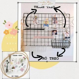 RỔ TREO KHUNG LƯỚI - Phụ kiện trang trí nhà cửa - Tiệm Ngựa Gỗ