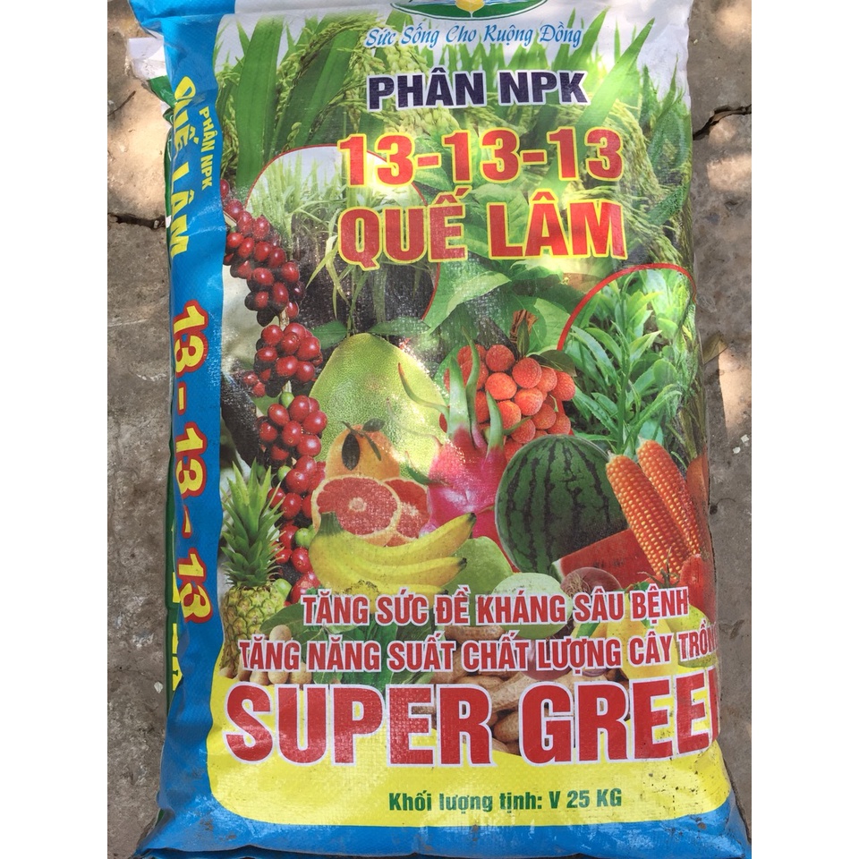 500GR PHÂN BÓN NPK 13-13-13 QUẾ LÂM CHUYÊN CHO RAU,HOA VÀ CÁC LOẠI CÂY TRỒNG