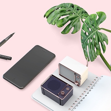 【Trong kho】Loa Bluetooth Mini Dw01 Retro - Phong Cách Cổ Điển - Âm Thanh Cực Hay