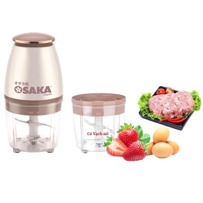 Máy Xay Thực Phẩm, Xay Thịt, Xay Đá, Hoa Quả Đa Năng Nhà Bếp 4 Lưỡi Osaka Nắp Đồng Nhật Bản Phiên Bản Mới