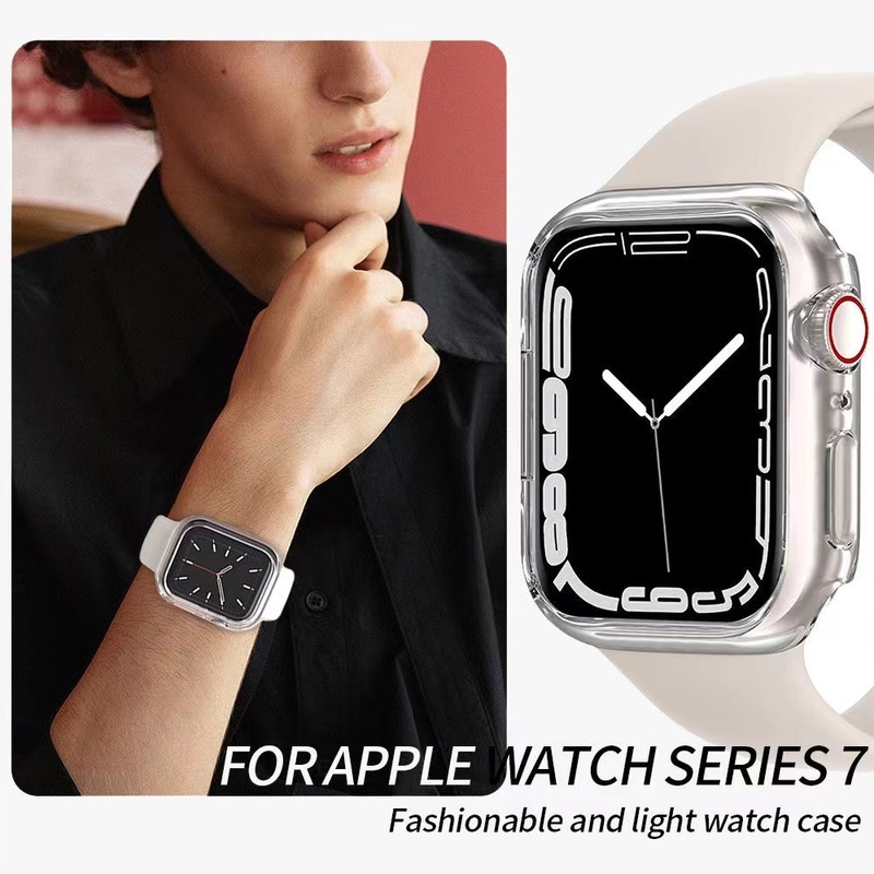 Ốp Bảo Vệ Bằng PC Cứng Nhám Cho Apple Watch 45mm 41mm 40mm 44mm iWatch SE 7 6 5 4 3