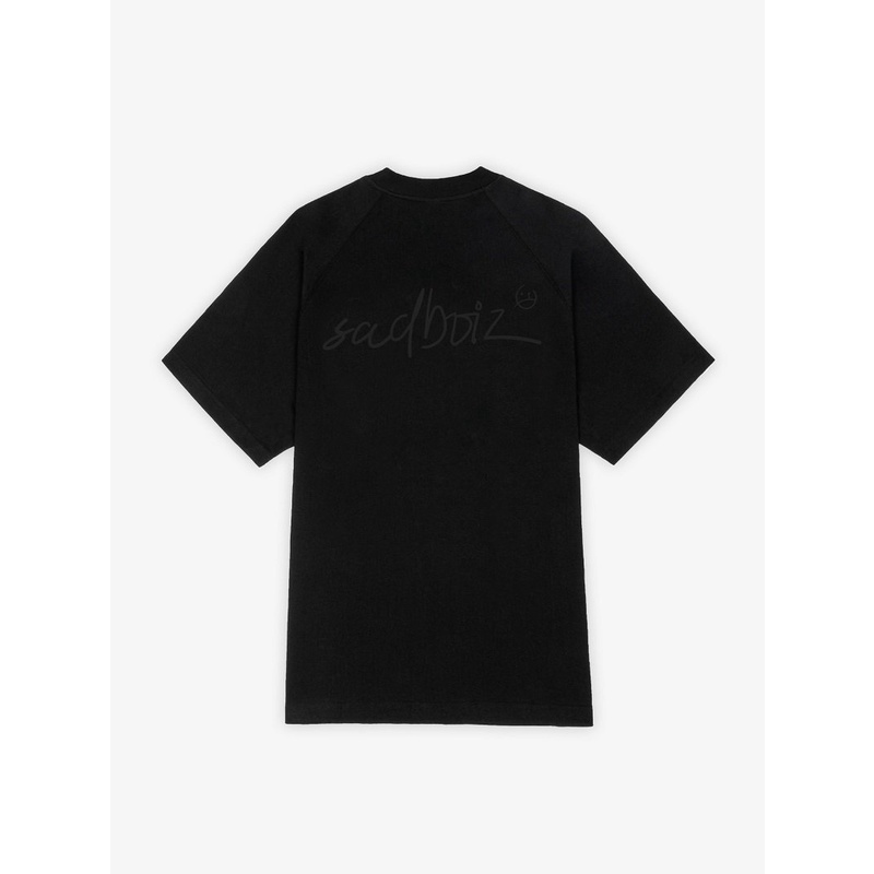 Áo thun Sadboiz Lowkey Tee màu đen unisex nam nữ form rộng tay lỡ 40kg đến 90kg vải cotton dày mịn full tag AL208