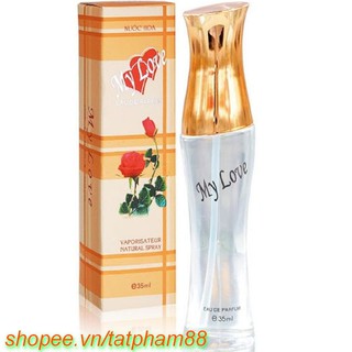 Nước Hoa Nữ 35ml My Love Hộp Màu Sọc Vàng Nhạt
