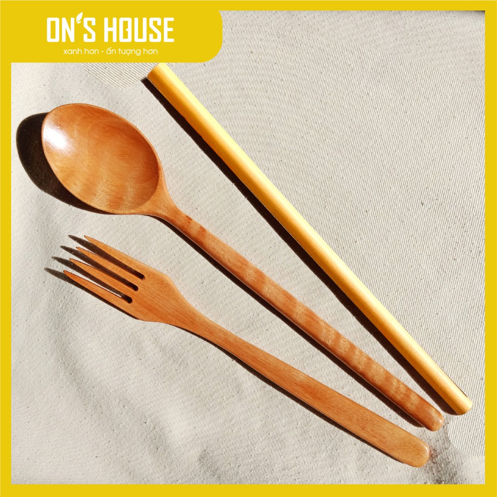 Bộ Thìa Dĩa Ống Hút Du Lịch Tiện Lợi