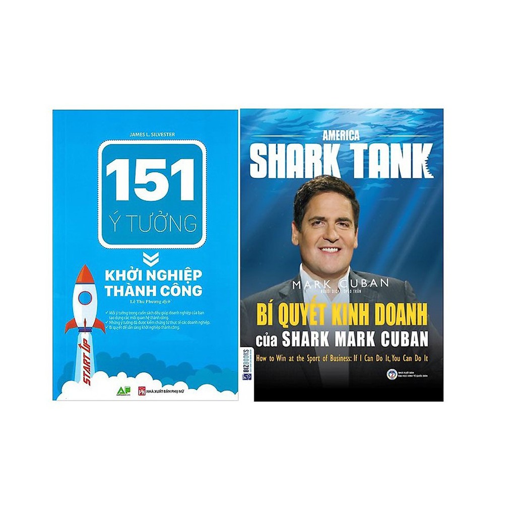 Sách - Combo 151 Ý Tưởng Khởi nghiệp + Bí Quyết Kinh Doanh Thành Công của Shark Mark Cuban