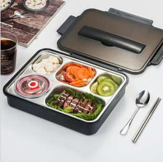 Khay cơm 5 ngăn inox cao cấp