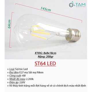 Bóng đèn Edison Led T64 TAN