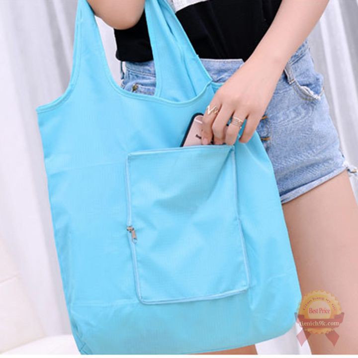 Túi xách nữ đi chợ có thể gấp gọn thành ví vải chống nước Oxford