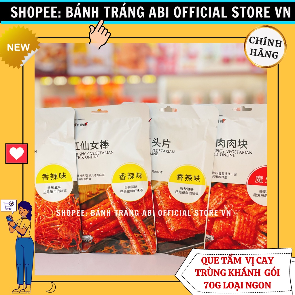 VỀ LOẠI MỚI SẴN HÀNG SET 4 GÓI QUE TĂM CAY TẨM VỊ HỒ NAM BAO BÌ TRẮNG VỀ NHIỀU MÃ MỚI ĐỘC QUYỀN