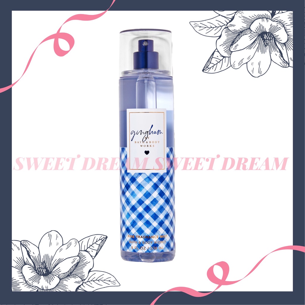 Xịt thơm toàn thân Bath &amp; Body Works &lt;br&gt;  GINGHAM  #heobu