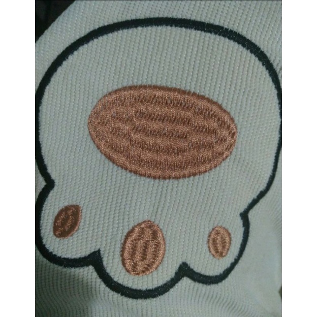 Quần baggy nhung tăm thêu chân mèo