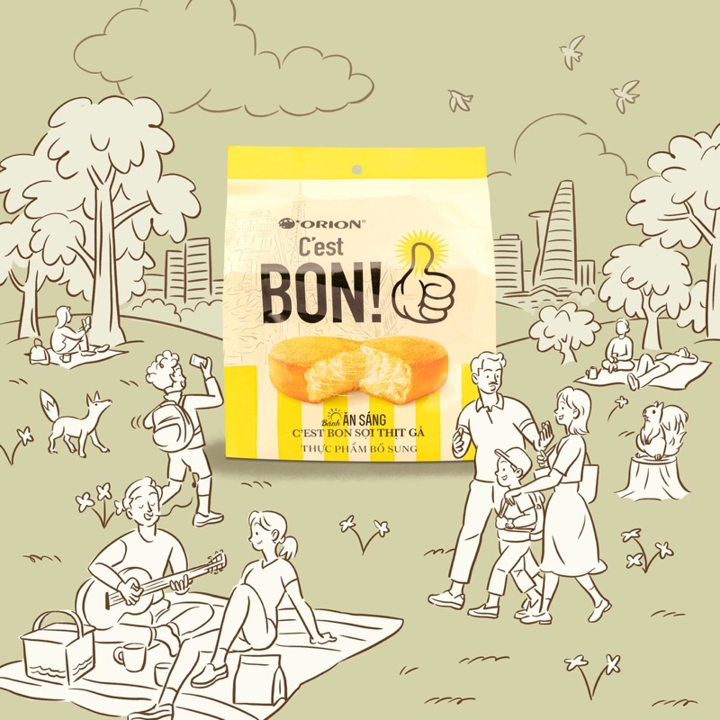 Bánh Ăn Sáng C'est Bon Sợi Thịt Gà