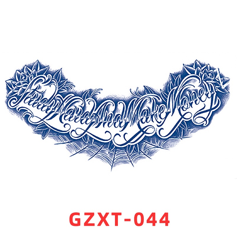 Miếng dán hình xăm tạm thời trên ngực kiểu đôi cánh chiết xuất thảo dược nước ép lâu trôi chống nước