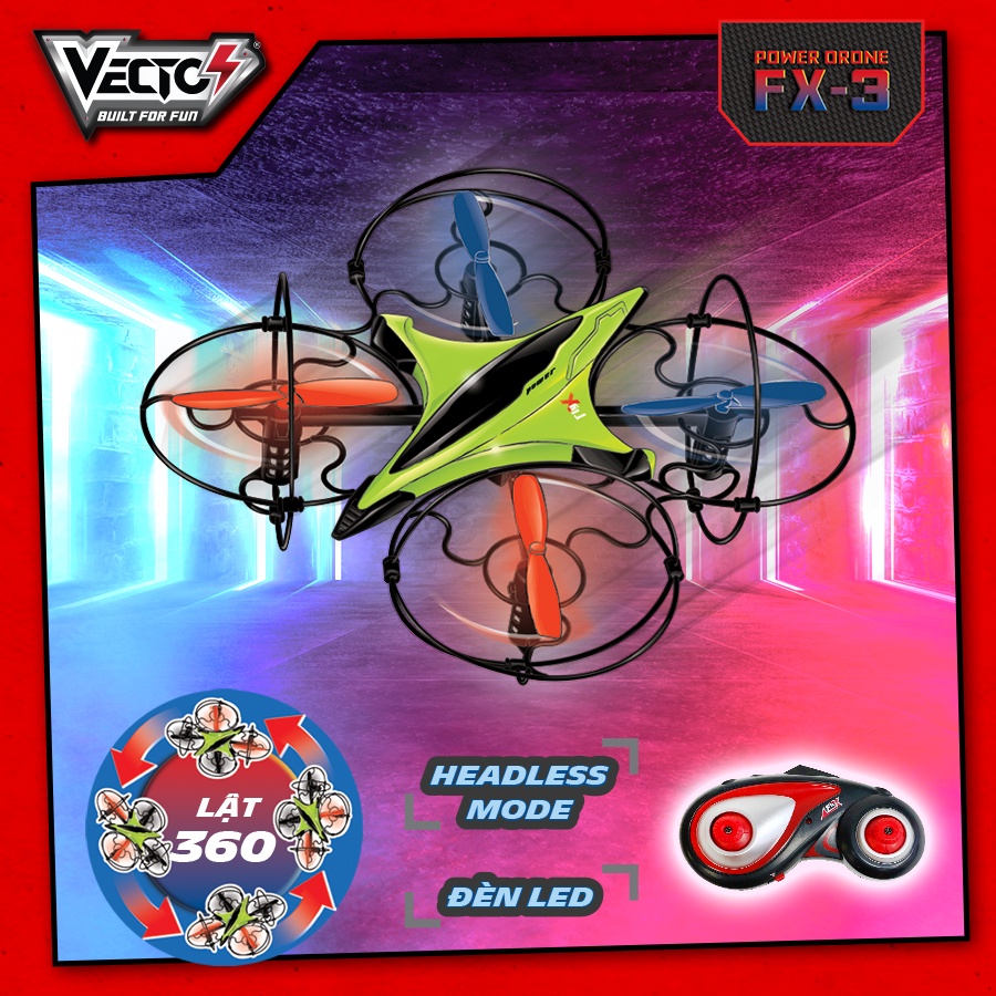 Đồ Chơi Điều Khiển VECTO Máy bay POWER DRONE FX-3