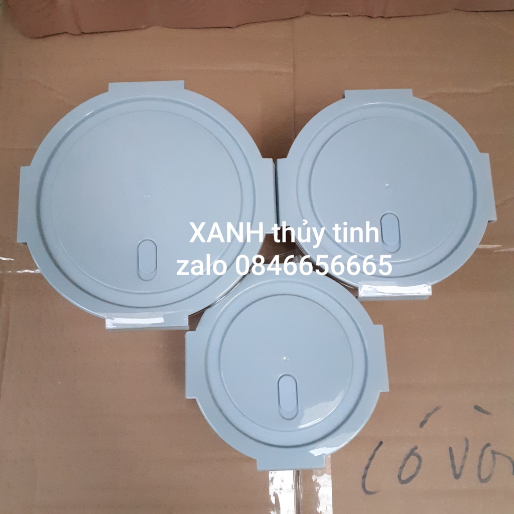 Hộp cơm thủy tinh hình tròn cao cấp (không chọn màu nắp)